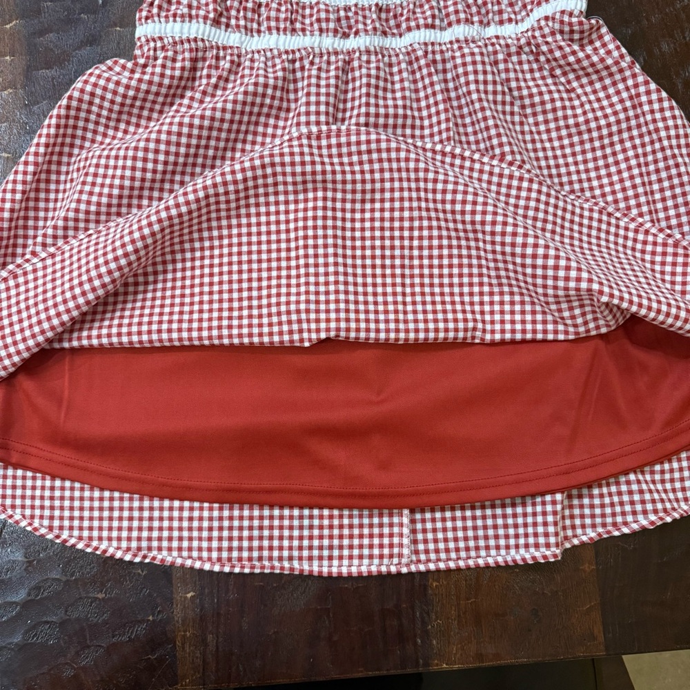 Better Together Red Gingham Dress with White Accents - Picture 5 of 11